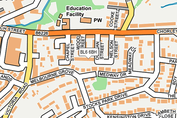 BL6 6BH map - OS OpenMap – Local (Ordnance Survey)