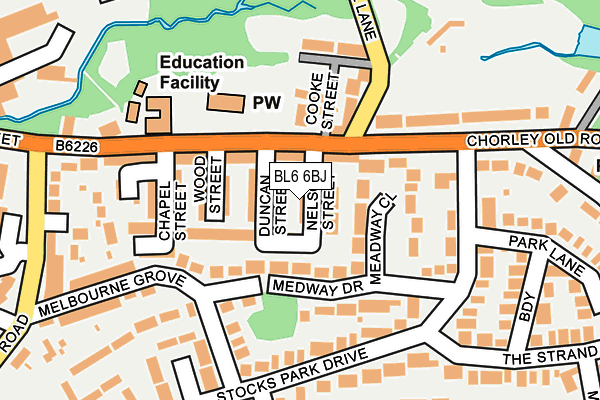 BL6 6BJ map - OS OpenMap – Local (Ordnance Survey)