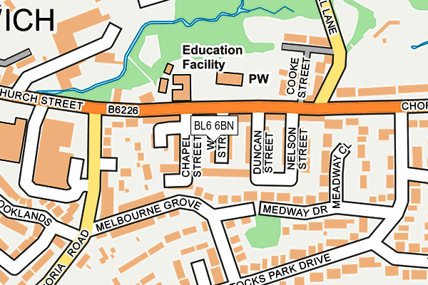 BL6 6BN map - OS OpenMap – Local (Ordnance Survey)