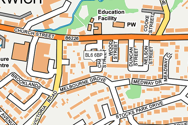 BL6 6BP map - OS OpenMap – Local (Ordnance Survey)