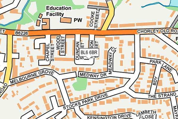 BL6 6BR map - OS OpenMap – Local (Ordnance Survey)