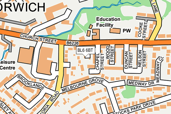 BL6 6BT map - OS OpenMap – Local (Ordnance Survey)