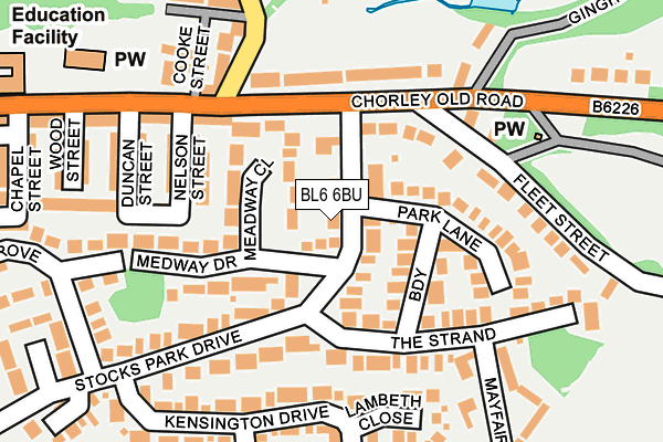BL6 6BU map - OS OpenMap – Local (Ordnance Survey)
