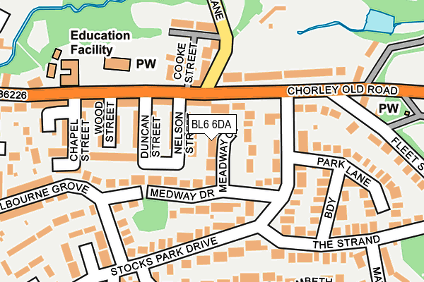 BL6 6DA map - OS OpenMap – Local (Ordnance Survey)