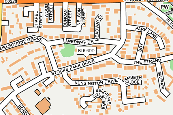 BL6 6DD map - OS OpenMap – Local (Ordnance Survey)