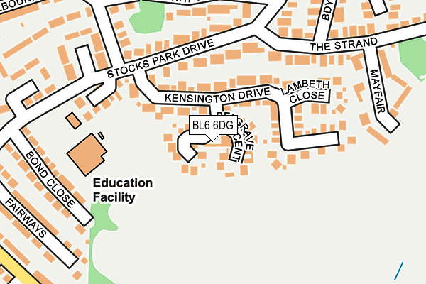 BL6 6DG map - OS OpenMap – Local (Ordnance Survey)