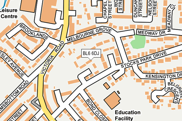 BL6 6DJ map - OS OpenMap – Local (Ordnance Survey)