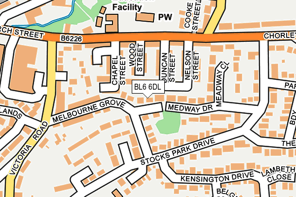 BL6 6DL map - OS OpenMap – Local (Ordnance Survey)