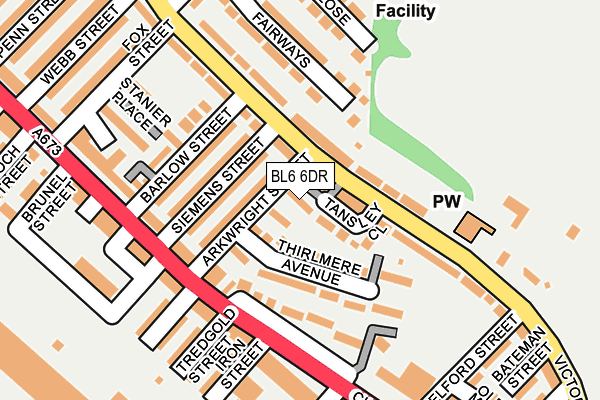 BL6 6DR map - OS OpenMap – Local (Ordnance Survey)