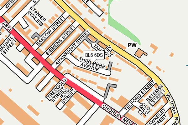 BL6 6DS map - OS OpenMap – Local (Ordnance Survey)