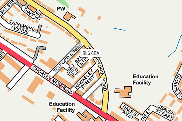 BL6 6EA map - OS OpenMap – Local (Ordnance Survey)