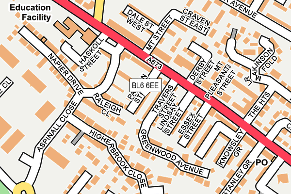 BL6 6EE map - OS OpenMap – Local (Ordnance Survey)