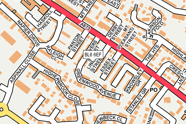 BL6 6EF map - OS OpenMap – Local (Ordnance Survey)