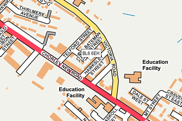BL6 6EH map - OS OpenMap – Local (Ordnance Survey)