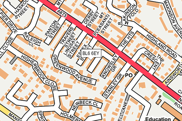 BL6 6EY map - OS OpenMap – Local (Ordnance Survey)