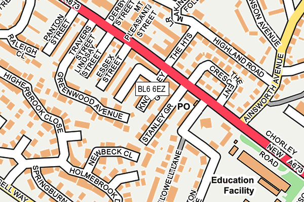 BL6 6EZ map - OS OpenMap – Local (Ordnance Survey)