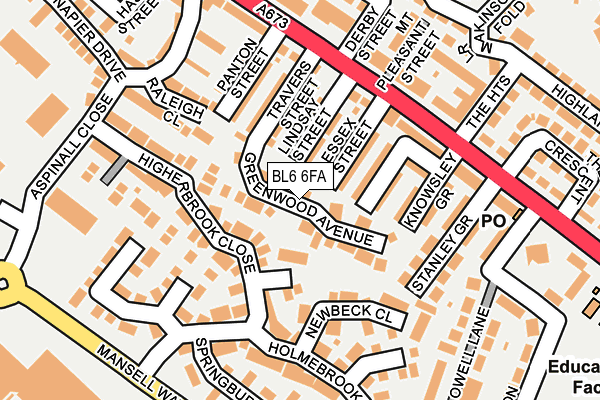 BL6 6FA map - OS OpenMap – Local (Ordnance Survey)