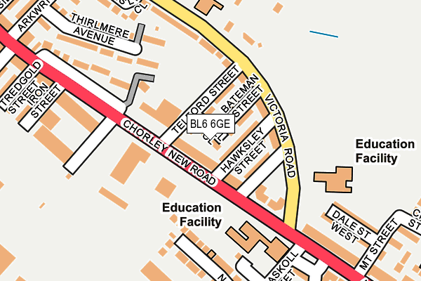 BL6 6GE map - OS OpenMap – Local (Ordnance Survey)