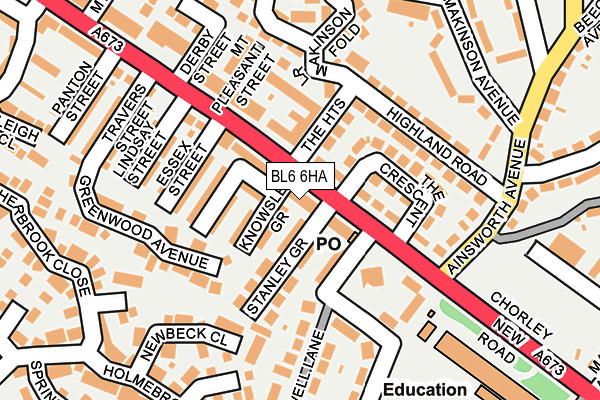 BL6 6HA map - OS OpenMap – Local (Ordnance Survey)