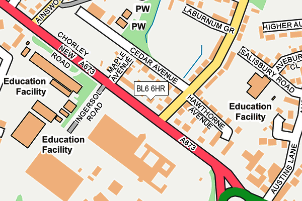 BL6 6HR map - OS OpenMap – Local (Ordnance Survey)