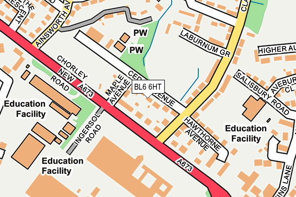 BL6 6HT map - OS OpenMap – Local (Ordnance Survey)