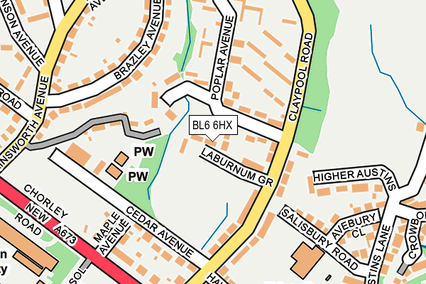 BL6 6HX map - OS OpenMap – Local (Ordnance Survey)