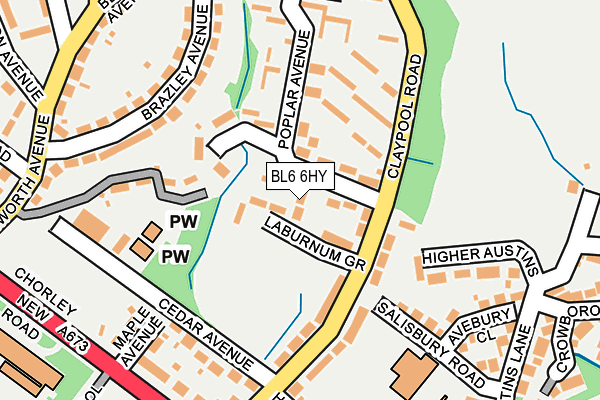 BL6 6HY map - OS OpenMap – Local (Ordnance Survey)