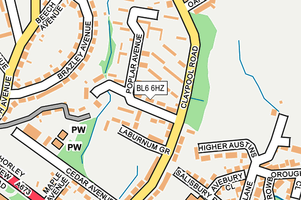 BL6 6HZ map - OS OpenMap – Local (Ordnance Survey)