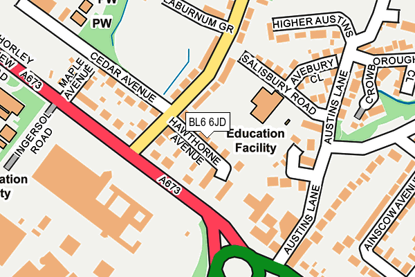 BL6 6JD map - OS OpenMap – Local (Ordnance Survey)