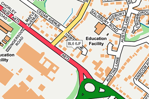 BL6 6JF map - OS OpenMap – Local (Ordnance Survey)