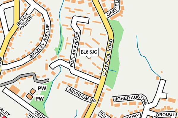 BL6 6JG map - OS OpenMap – Local (Ordnance Survey)