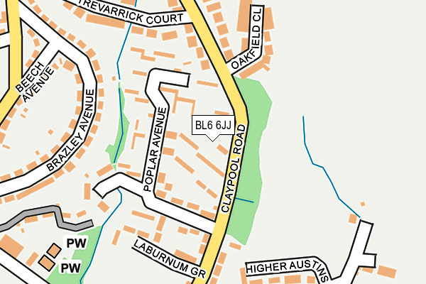 BL6 6JJ map - OS OpenMap – Local (Ordnance Survey)