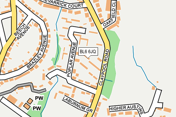 BL6 6JQ map - OS OpenMap – Local (Ordnance Survey)