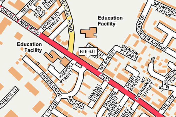 BL6 6JT map - OS OpenMap – Local (Ordnance Survey)