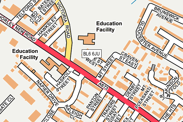 BL6 6JU map - OS OpenMap – Local (Ordnance Survey)