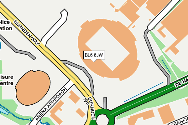 BL6 6JW map - OS OpenMap – Local (Ordnance Survey)