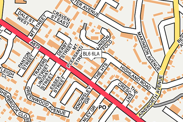 BL6 6LA map - OS OpenMap – Local (Ordnance Survey)