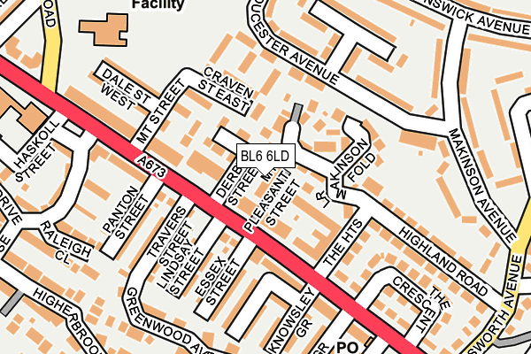 BL6 6LD map - OS OpenMap – Local (Ordnance Survey)