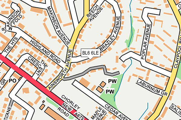 BL6 6LE map - OS OpenMap – Local (Ordnance Survey)