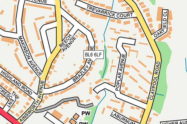 BL6 6LF map - OS OpenMap – Local (Ordnance Survey)