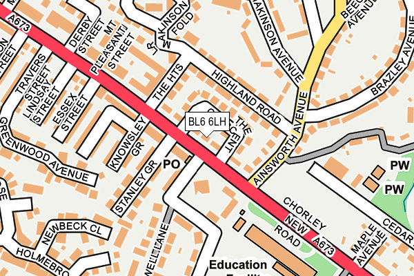 BL6 6LH map - OS OpenMap – Local (Ordnance Survey)