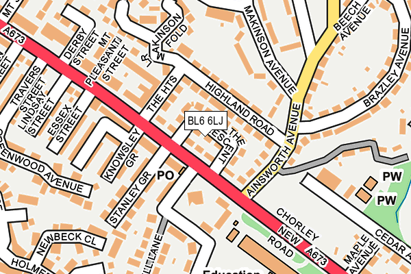 BL6 6LJ map - OS OpenMap – Local (Ordnance Survey)