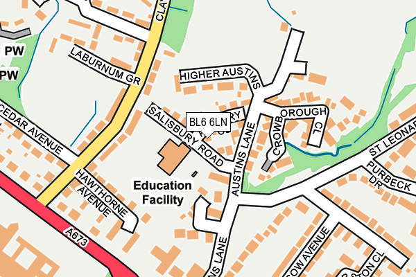 BL6 6LN map - OS OpenMap – Local (Ordnance Survey)