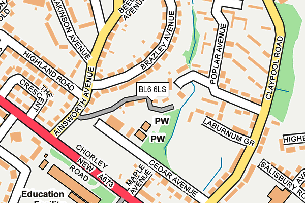 BL6 6LS map - OS OpenMap – Local (Ordnance Survey)