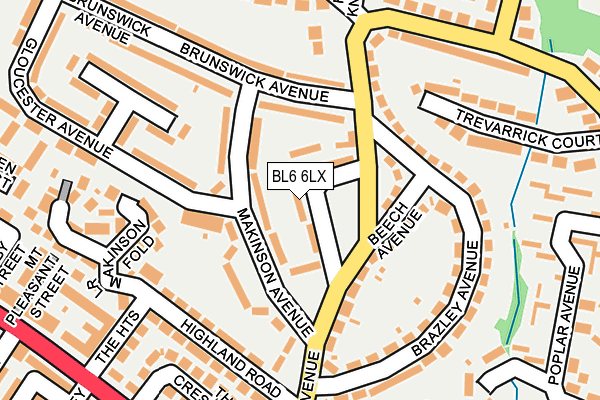 BL6 6LX map - OS OpenMap – Local (Ordnance Survey)