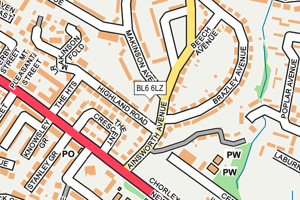 BL6 6LZ map - OS OpenMap – Local (Ordnance Survey)