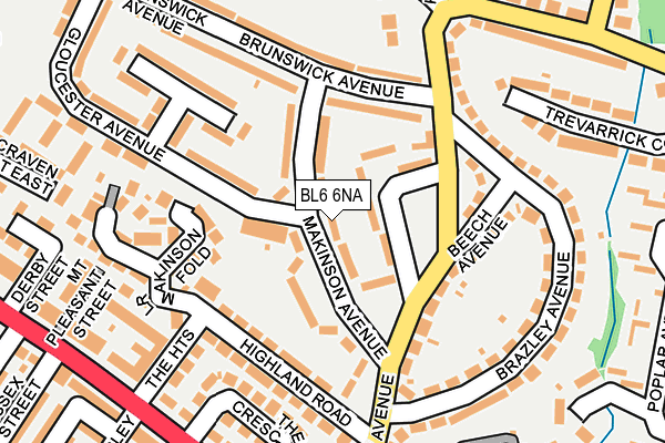 BL6 6NA map - OS OpenMap – Local (Ordnance Survey)