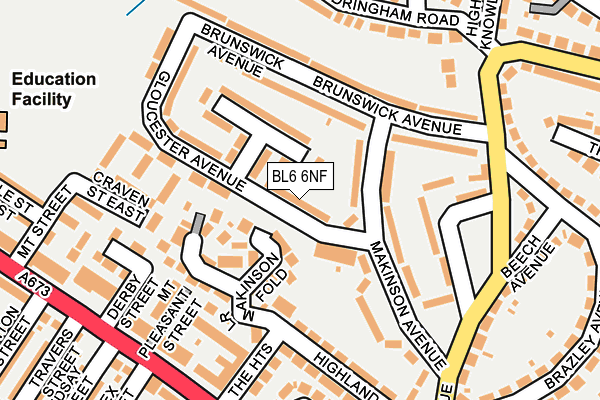 BL6 6NF map - OS OpenMap – Local (Ordnance Survey)