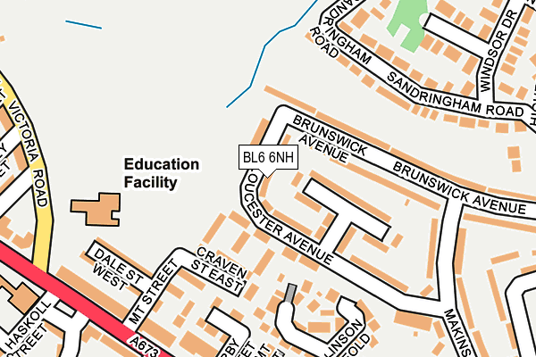 BL6 6NH map - OS OpenMap – Local (Ordnance Survey)
