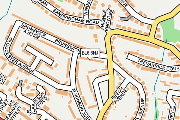 BL6 6NJ map - OS OpenMap – Local (Ordnance Survey)